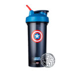 BlenderBottle Pro 28 Marvel Pro Series Protein Shaker Bottle - Captain America