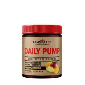 Arms Race Nutrition Daily Pump Stim-Free Pre-Workout - Pineapple Mango