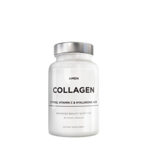 Codeage Amen Collagen - Hydrolyzed Multi Collagen Peptides + Vitamin C - 90 Veggie Capsules